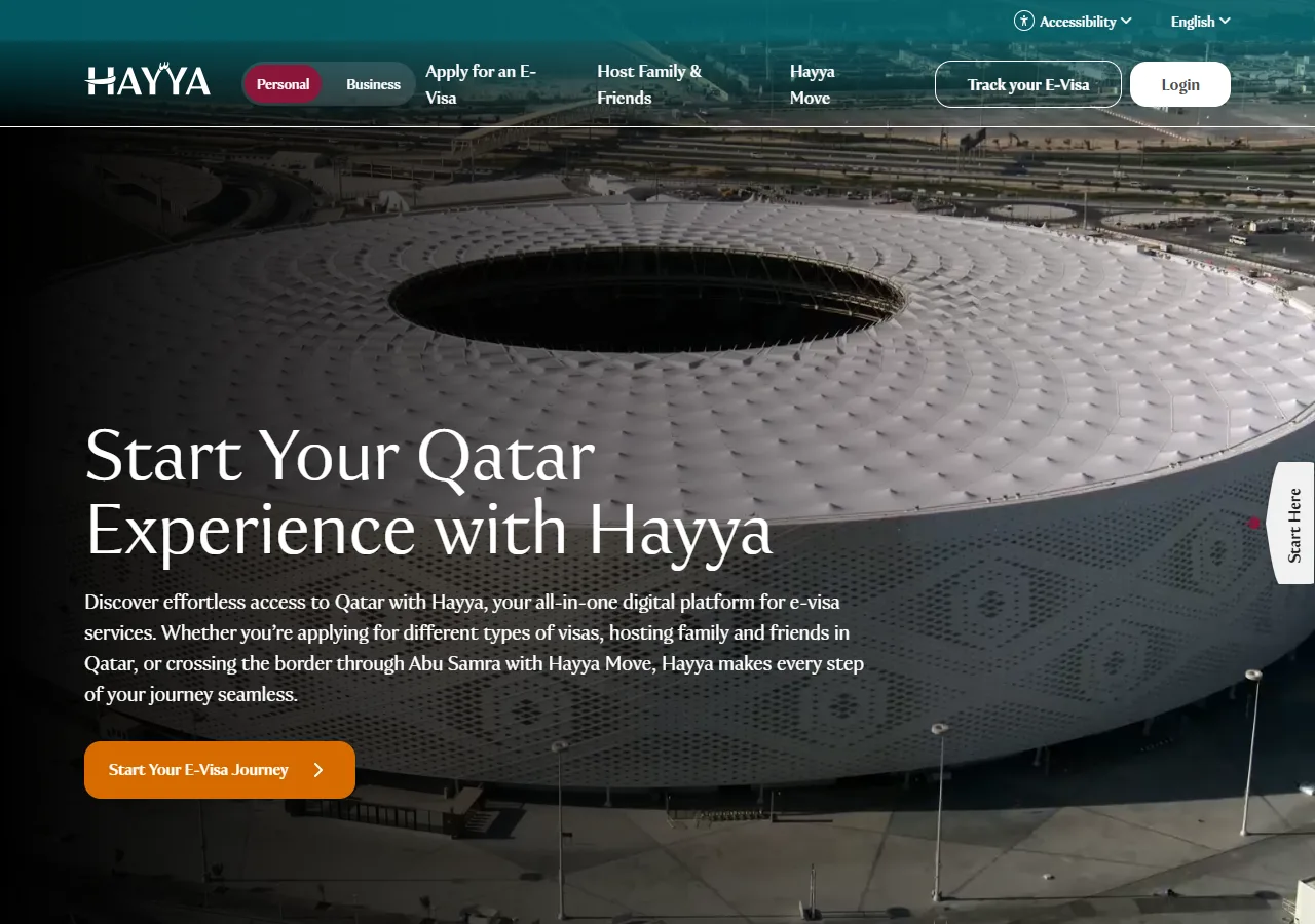 Screenshot of step 1: Hayya platform landing page