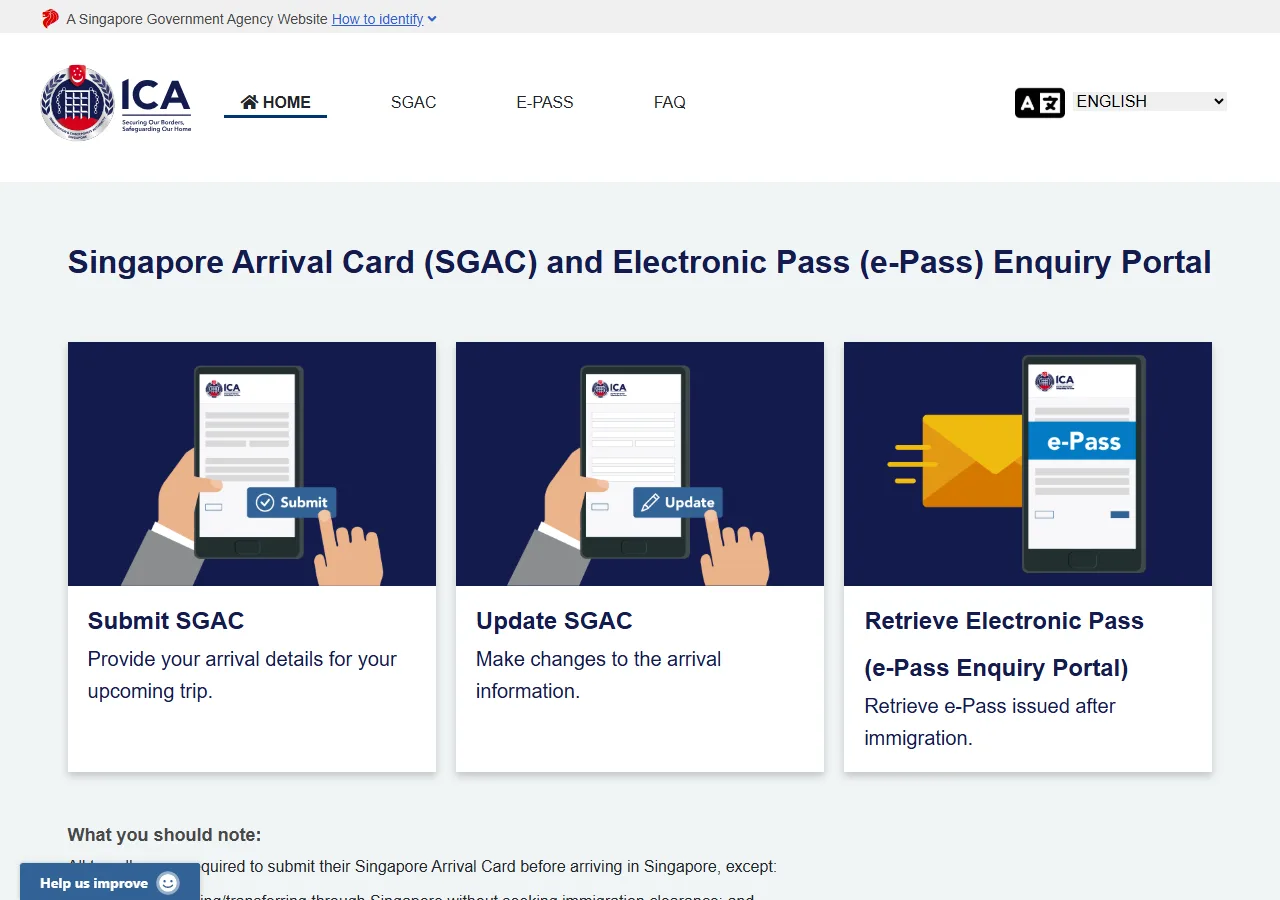Screenshot of step 1: Access the SGAC Portal